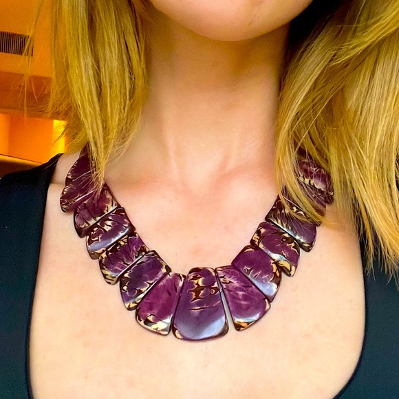 Purple Imperial Jasper Necklace - Picture 2 of 7